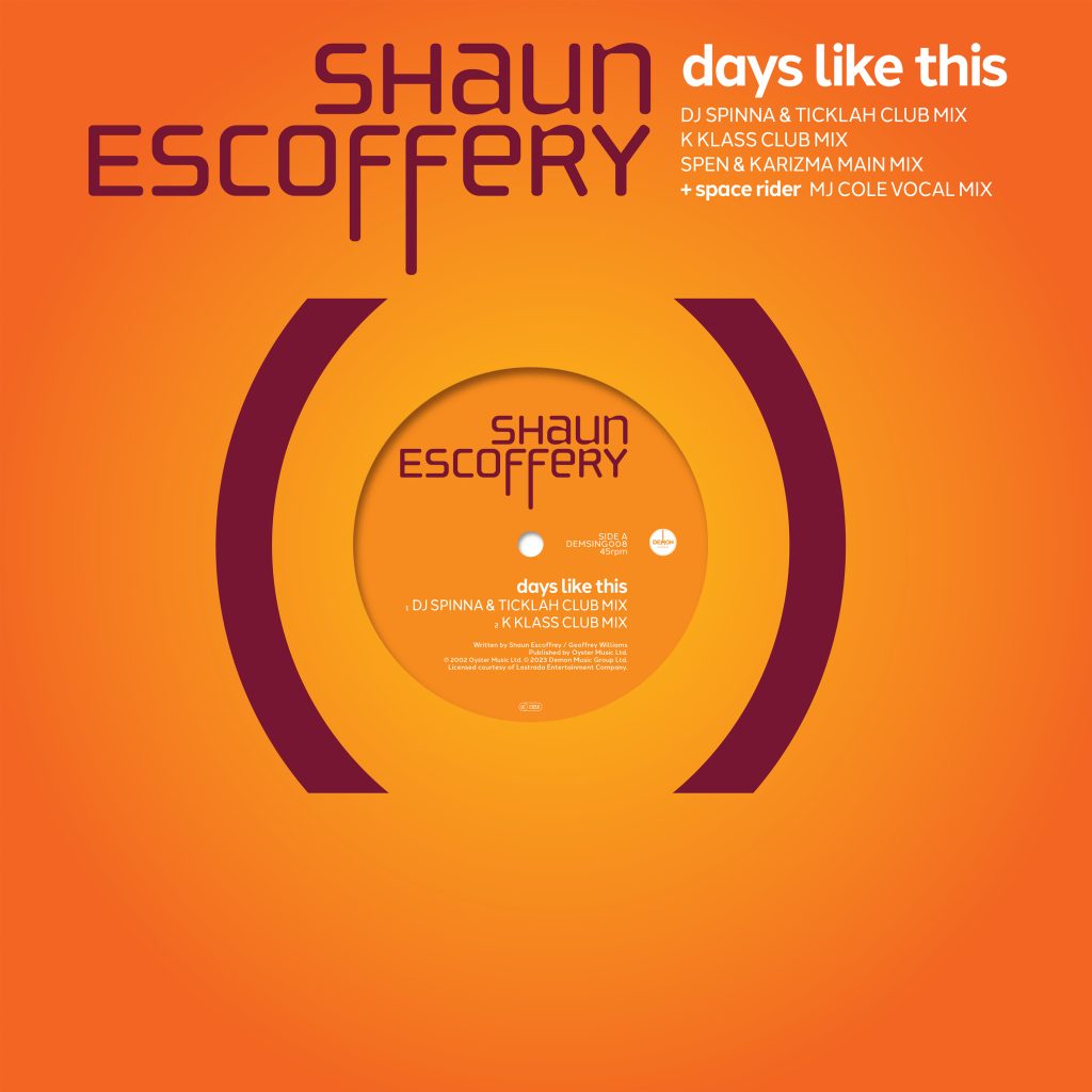 Shaun Escoffery/DAYS LIKE THIS (REPRESS) 12"
