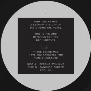Toby Tobias/SECOND STIMULUS 12"