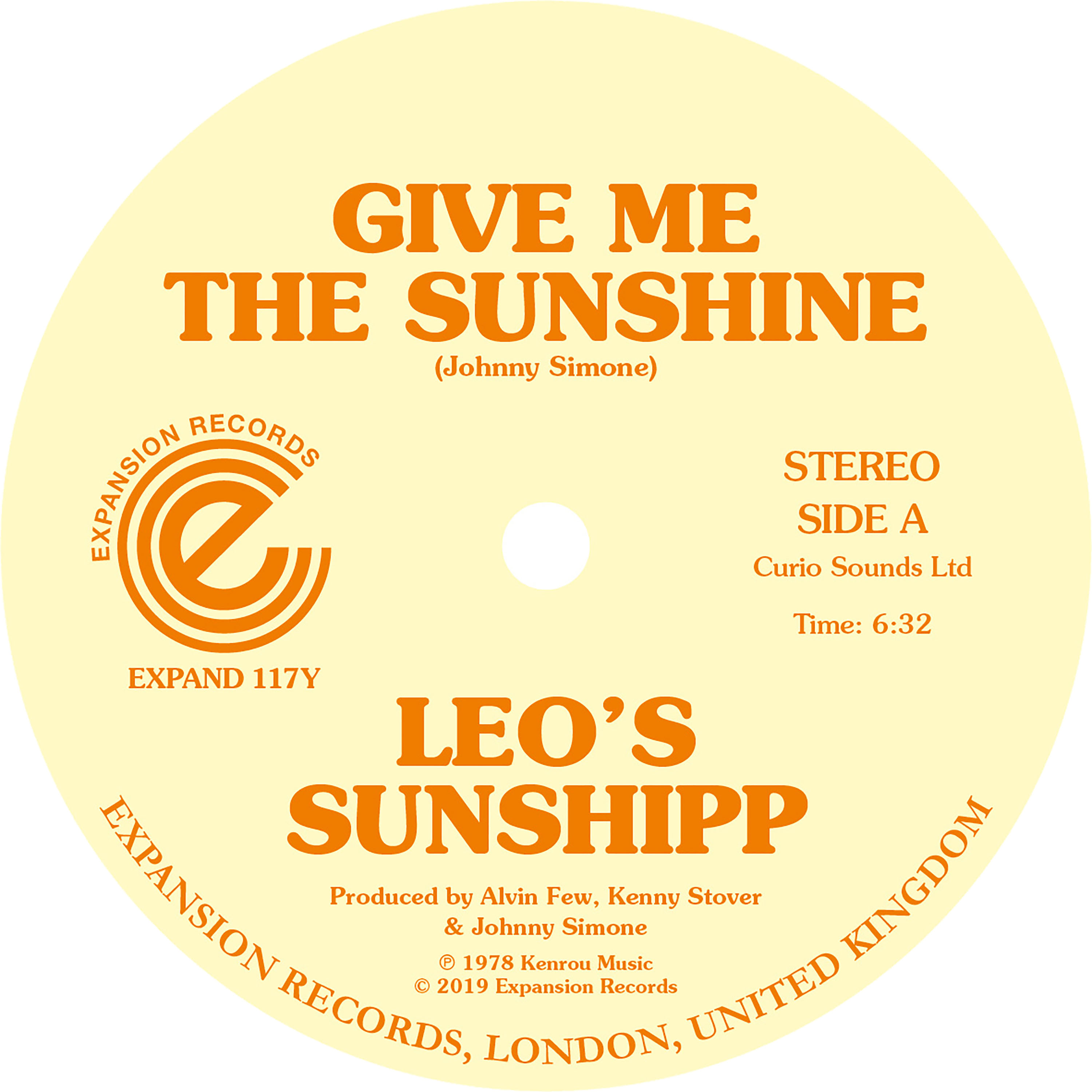 Leo's Sunshipp/GIVE ME THE SUNSHINE 12"