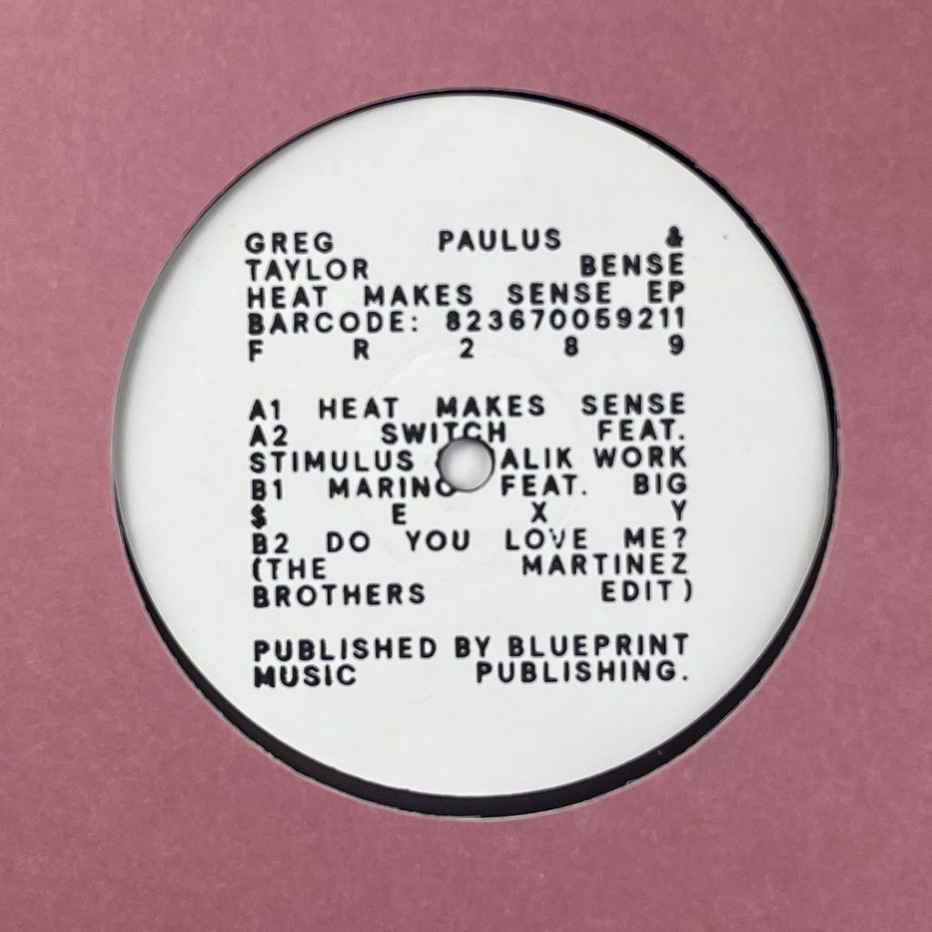 Greg Paulus & Taylor Bense/HEAT.. EP 12"