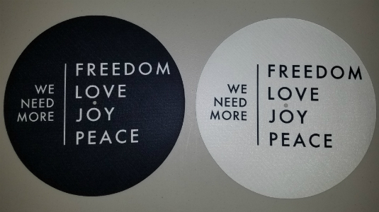 Freedom Love Joy Peace/SLIPMATS (PAIR)