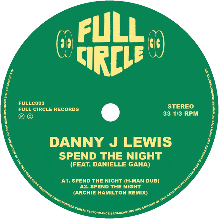 Danny J Lewis/SPEND THE NIGHT (2024) 12"