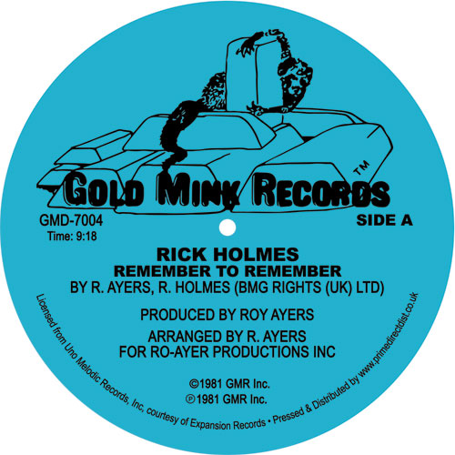 Rick Holmes/REMEMBER TO REMEMBER 12"