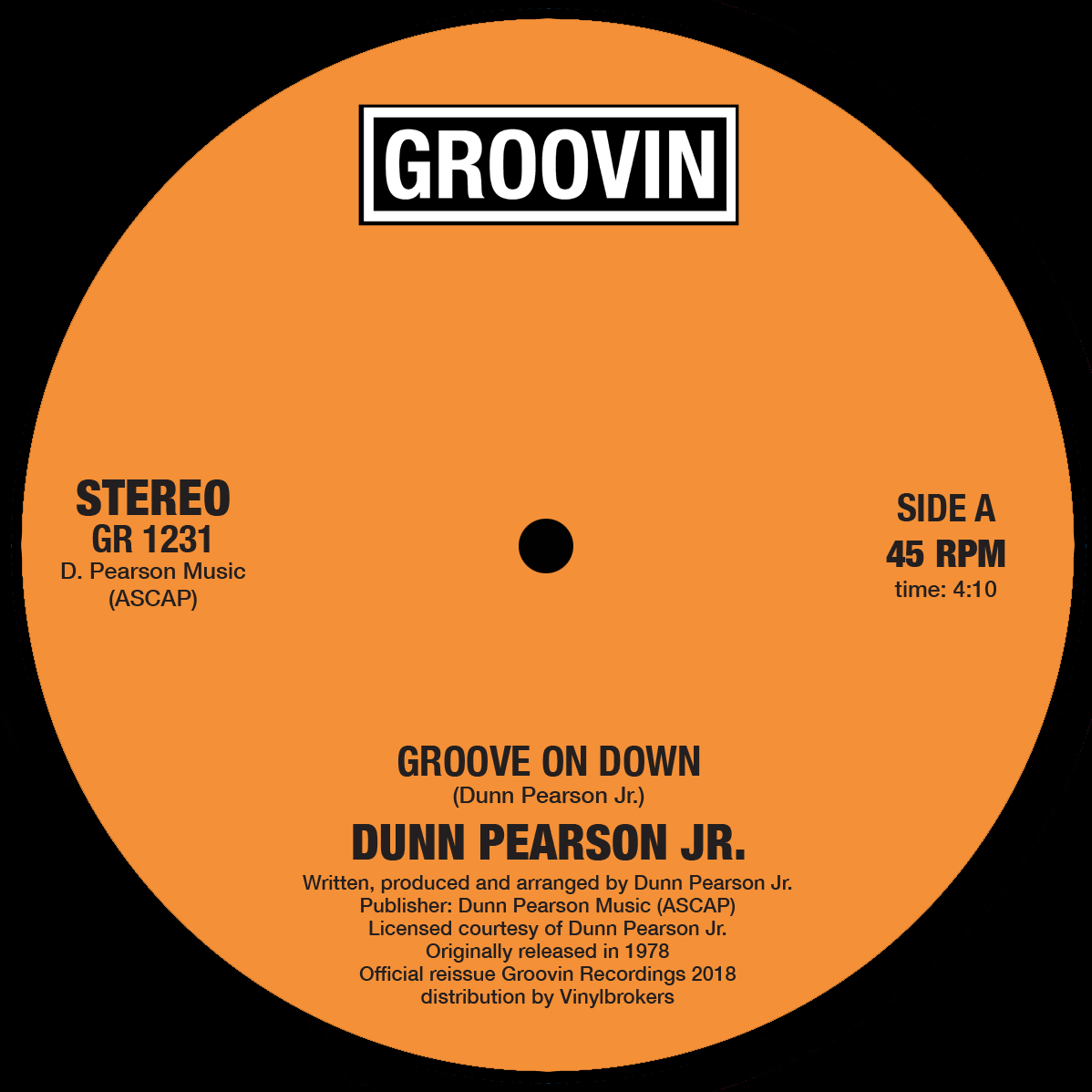 Dunn Pearson Jr./GROOVE ON DOWN 12"