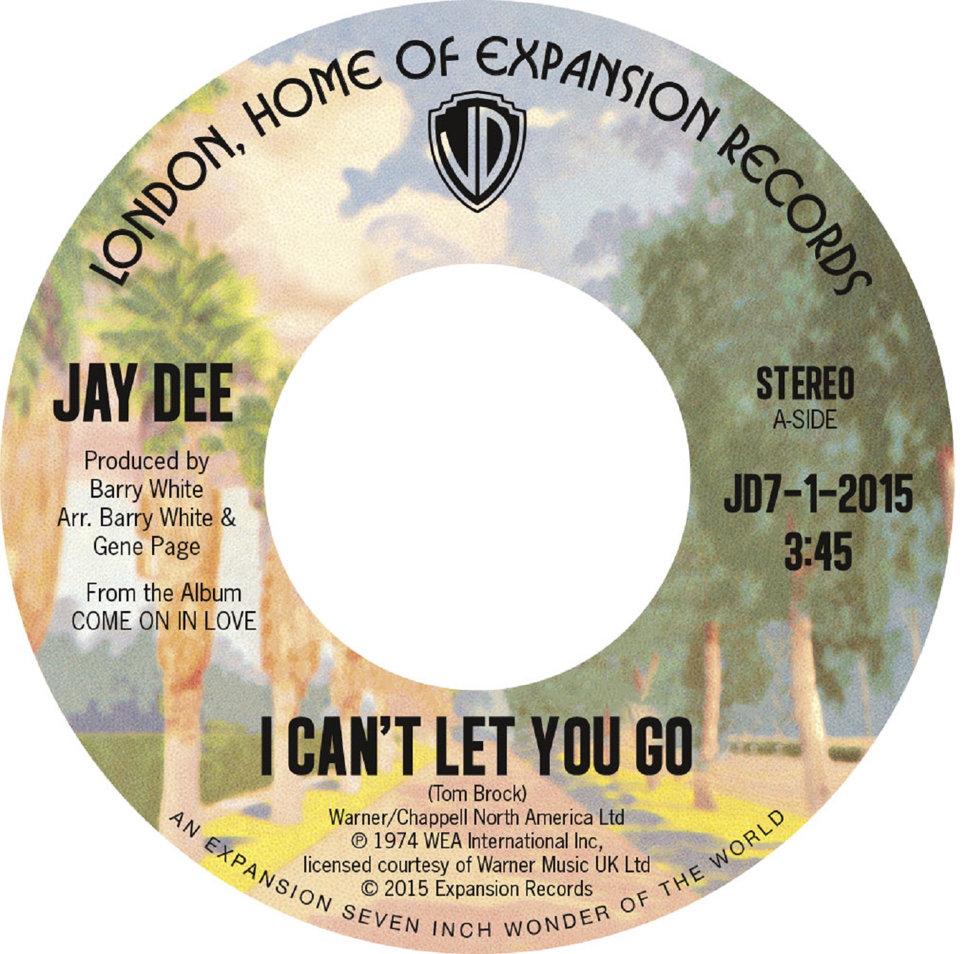 Jay Dee/I CAN'T LET YOU GO (1974) 7"