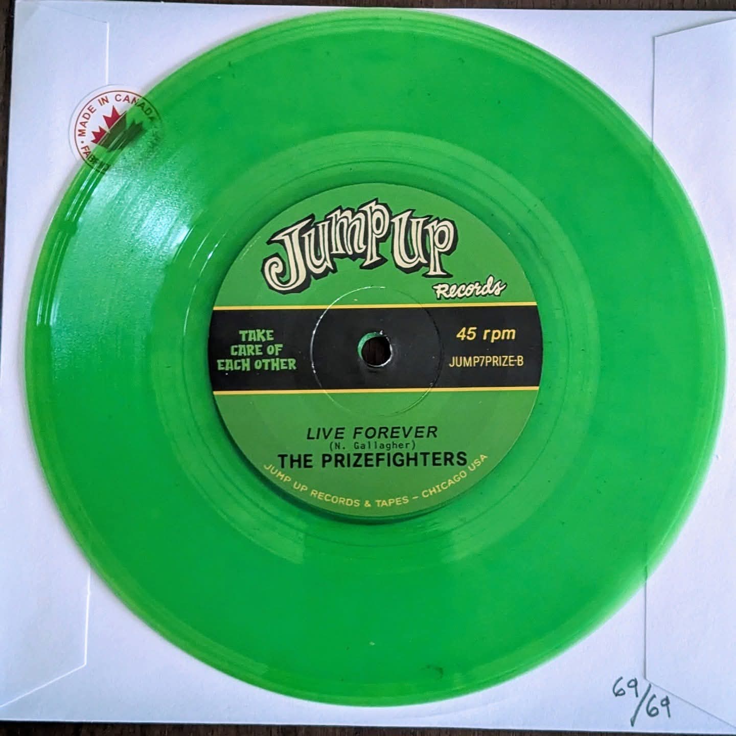 Prizefighters/LIVE FOREVER & CRAZY 7"