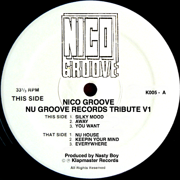 Nico Groove/NU GROOVE RECORDS V1 12"