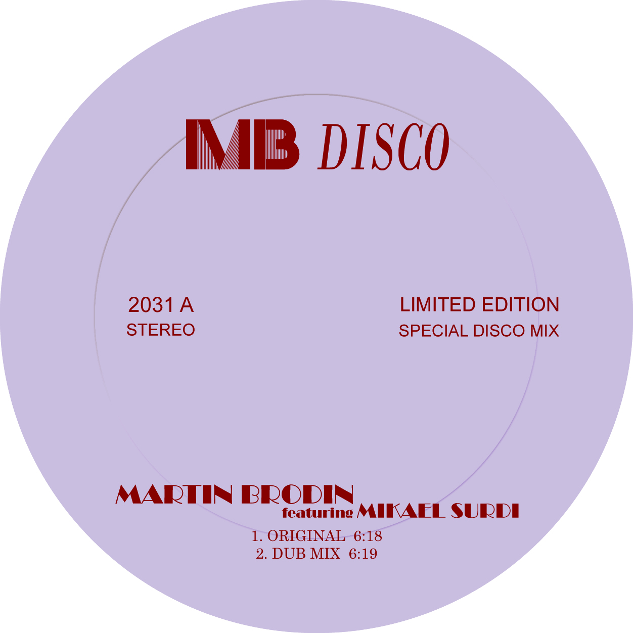 Martin Brodin/DON'T STOP THE DANCE 12"