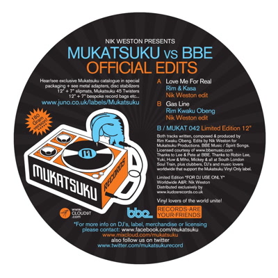 Nik Weston/MUKATSUKU VS BBE EDITS 12"