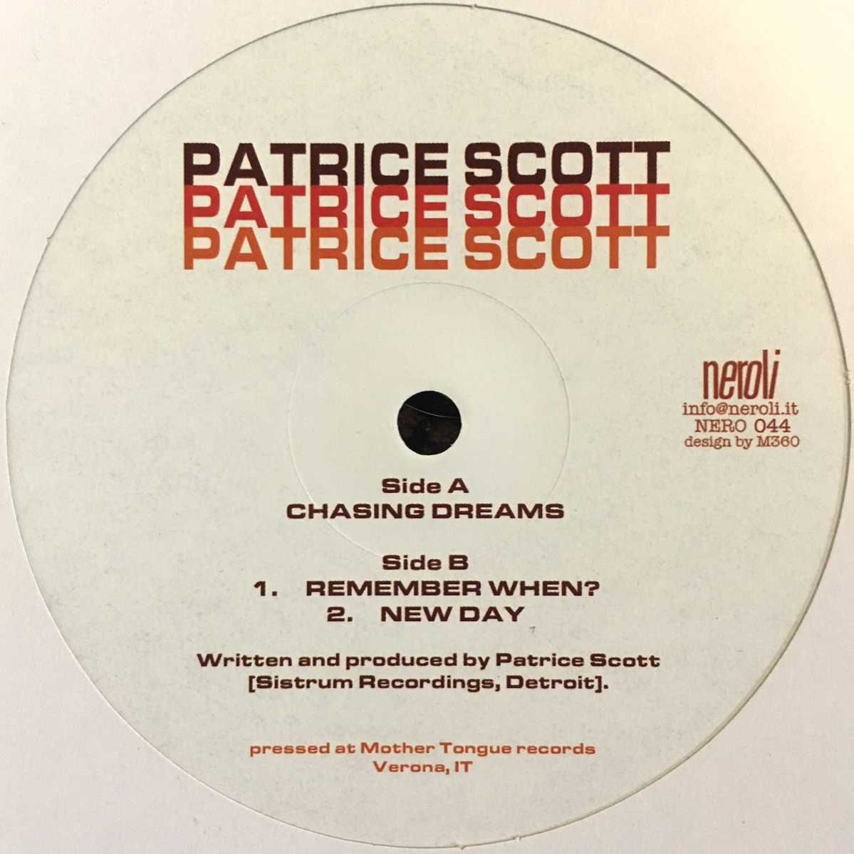 Patrice Scott/CHASING DREAMS 12"