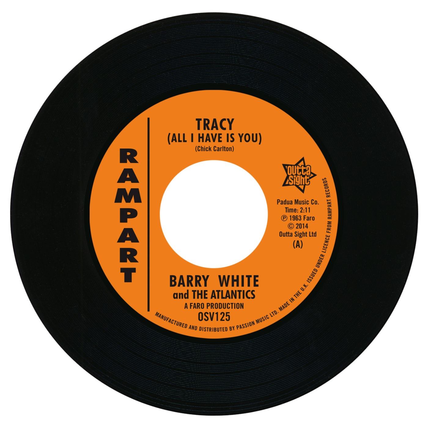 Barry White & Atlantics/TRACY 7"