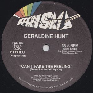 Geraldine Hunt/CANT FAKE THE FEELING 12"