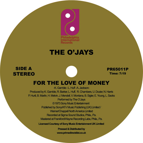 O'Jays/FOR THE LOVE OF MONEY 12"