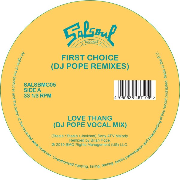 First Choice/LOVE THANG (DJ POPE RX) 12"