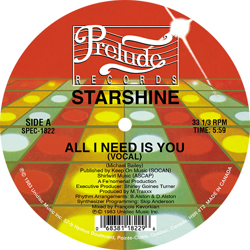 Starshine/ALL I NEED IS YOU 12"