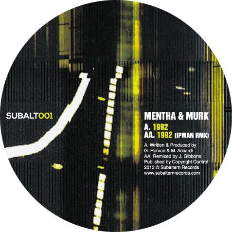 Mentha & Murk/1992 (IPMAN REMIX) 12"