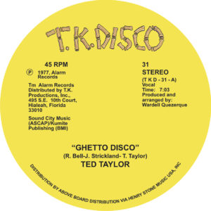 Ted Taylor/GHETTO DISCO 12"