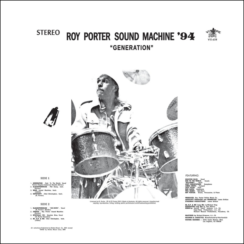 Roy Porter Sound Machine/GENERATION LP