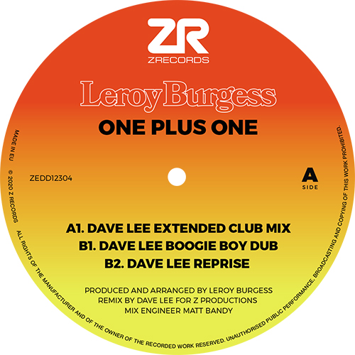 Leroy Burgess/ONE PLUS ONE 12"